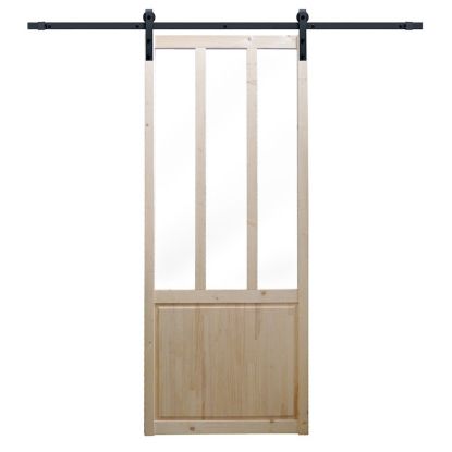 Slika KLIZNA VRATA 83x200cm SA ŠINOM DEKOR CHAMPETRE INDUSTIJSKI DRVO