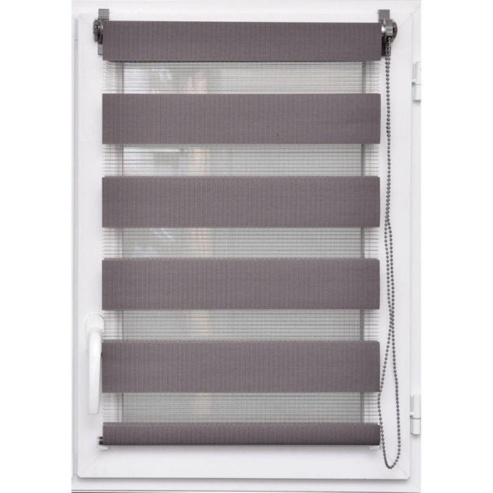 ZAVESA ROLO ZEBRA 75X180 CM TAMNO SIVA