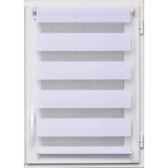 ZAVESA ROLO ZEBRA  120X250 CM BELA
