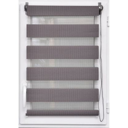 ZAVESA ROLO ZEBRA 150X180 CM TAMNO SIVA