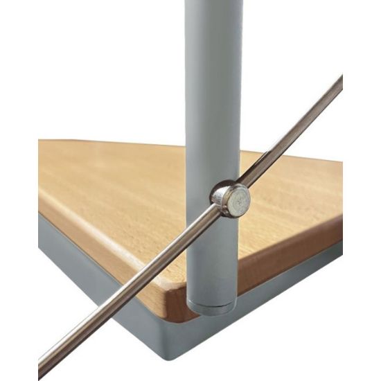 STEPENISTE SOLO SA PLATFORMOM METAL+ DRVO RAL 9006