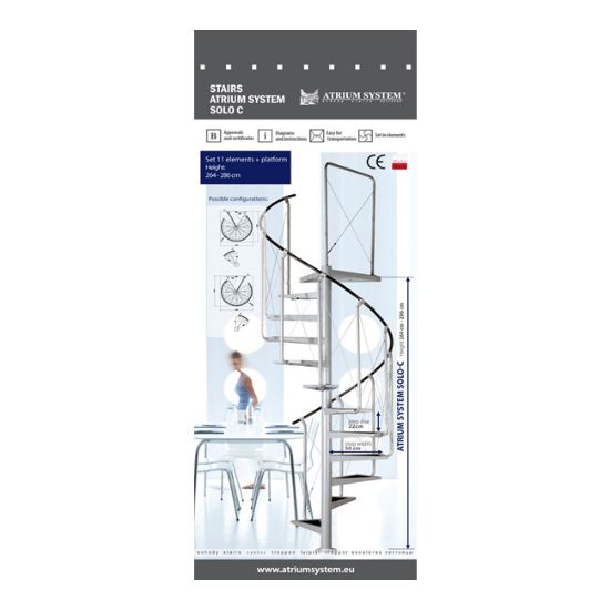 STEPENISTE SOLO SA PLATFORMOM RAL 9006