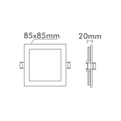 PANEL UGRADNI LED 18W 3000K KVADRAT