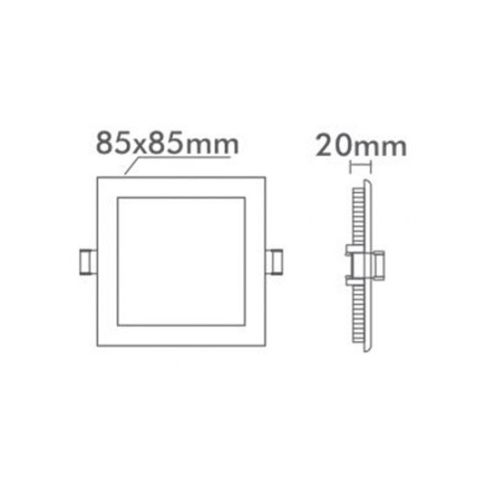 PANEL UGRADNI LED 18W 3000K KVADRAT