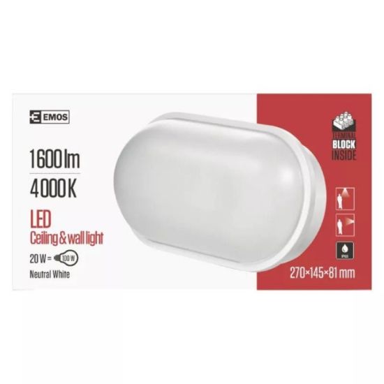 SVETILJKA BRODSKA 20W 4000K OVALNA 27X14,5X8,1cm IP65