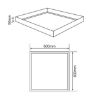 RAM NADGRADNI 600x600x50 ZA LED PANEL PVC - 2