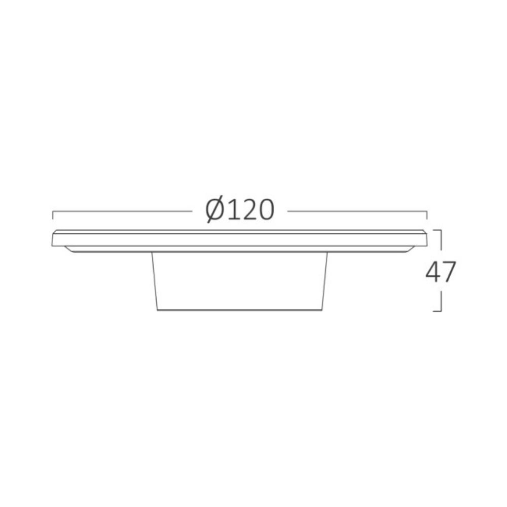 SVETILJKA ZIDNA  8W KRUG BELA IP65