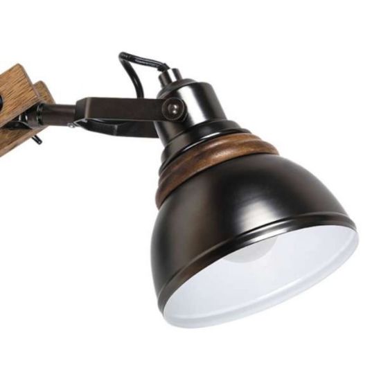 SVETILJKA ALEGRA ZIDNA 1XE14 230V DRVO/CRNA