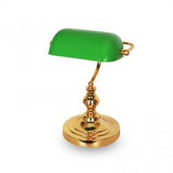 STONA LAMPA BANKARKA 1XE27 ZELENA H=37cm (12011)