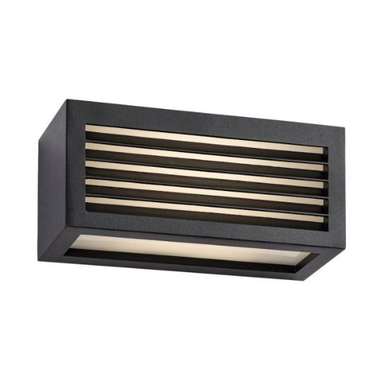LAMPA ZIDNA LED 10W CRNA IP54 1000lm 3000K RAB 77100
