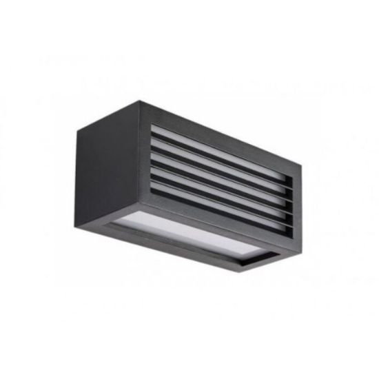 LAMPA ZIDNA LED 10W CRNA IP54 1000lm 3000K RAB 77100