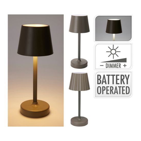 LAMPA STONA 10X26CM TAUPE KOOPMAN