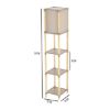 LAMPA PODNA DRVENA SA 3 SLOJA PVC POLICA 133X25X29CM - 1