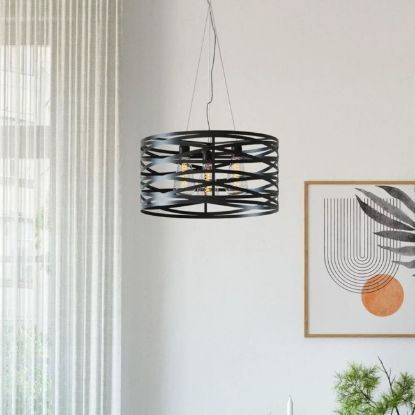 SVETILJKA VISEĆA HELIX 3XE27 CRNA