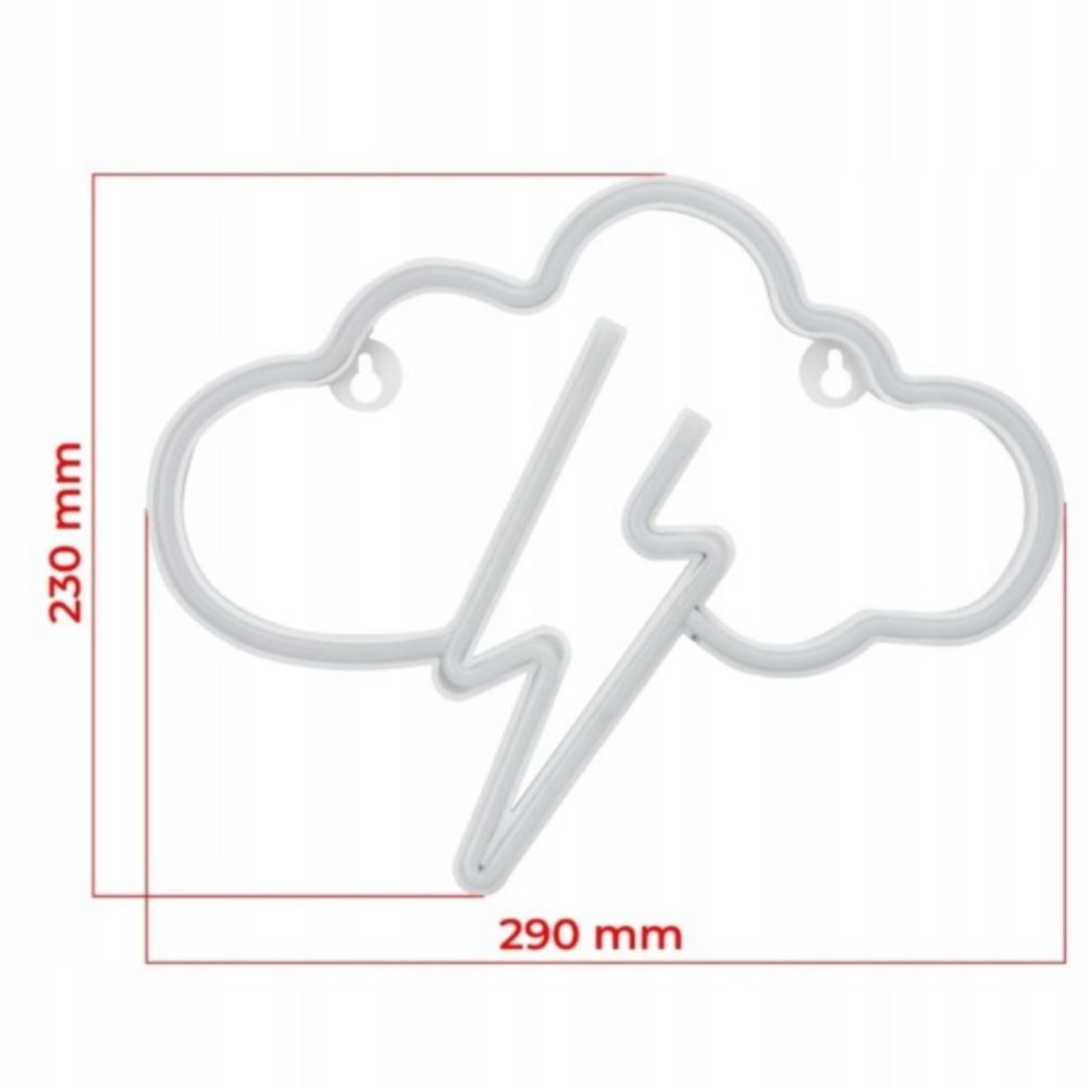 ZNAK NEON  "STORM" 29X23CM PLAVO/ŽUTI