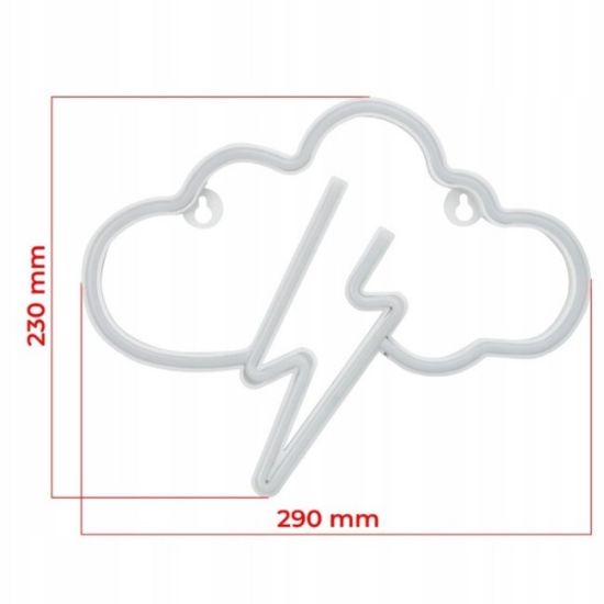 ZNAK NEON  "STORM" 29X23CM PLAVO/ŽUTI