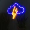 ZNAK NEON  "STORM" 29X23CM PLAVO/ŽUTI - 4