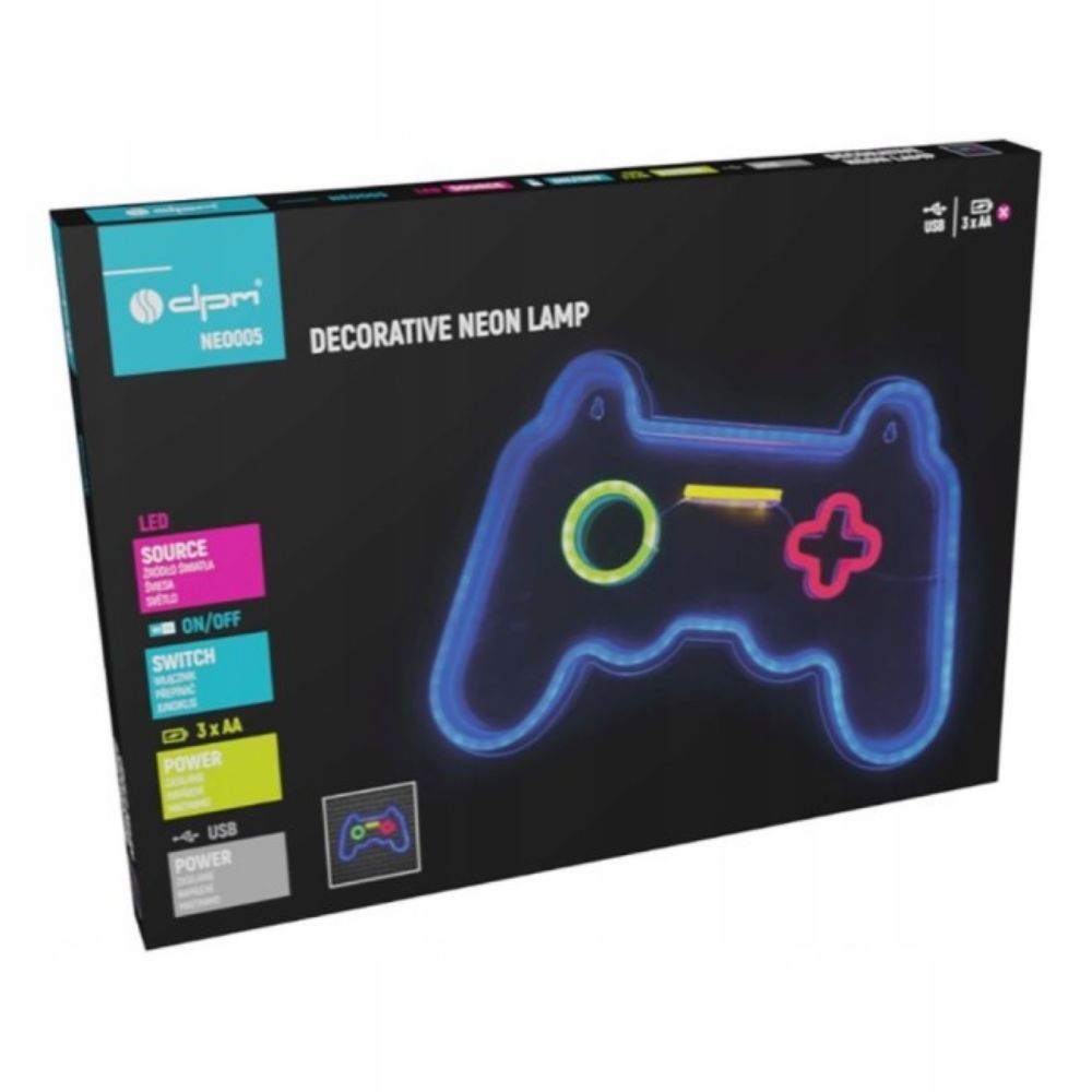 ZNAK NEON  "GAMEPAD" 41X27.5 CM