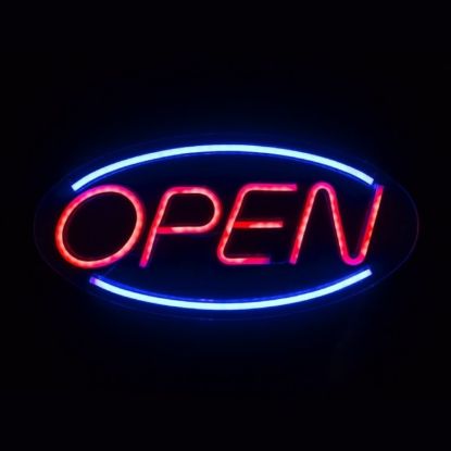 ZNAK NEON  "OPEN" 45X22 CM