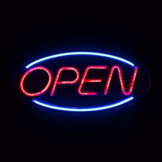 ZNAK NEON  "OPEN" 45X22 CM