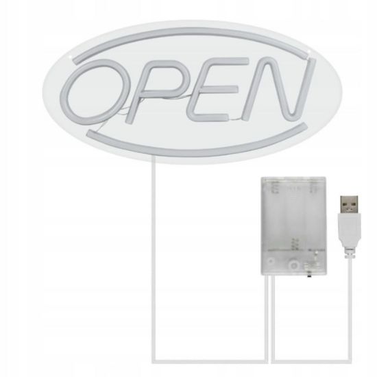 ZNAK NEON  "OPEN" 45X22 CM
