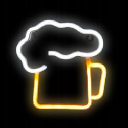 ZNAK NEON  "BEER" 22X22 CM