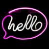 ZNAK NEON   "HELLO" 30X21 CM - 1