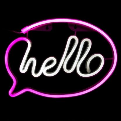 Slika ZNAK NEON   "HELLO" 30X21 CM
