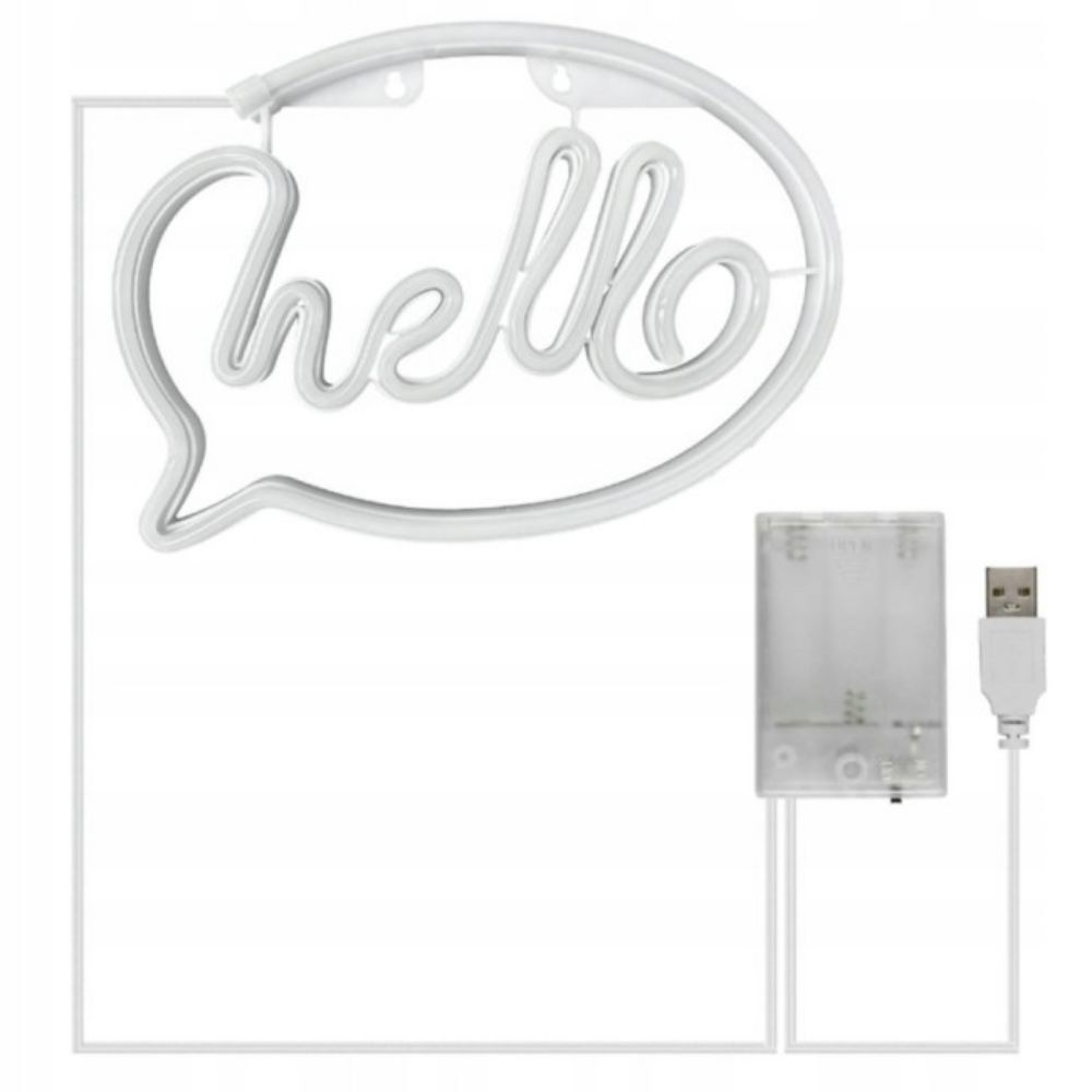 ZNAK NEON   "HELLO" 30X21 CM