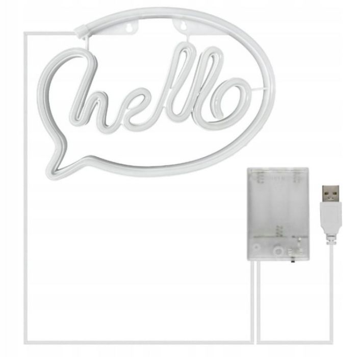 ZNAK NEON   "HELLO" 30X21 CM