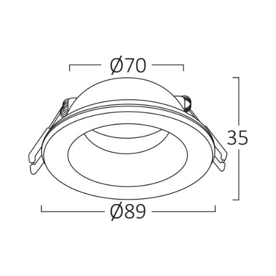 ROZETNA OKRUGLA CRNA IP54