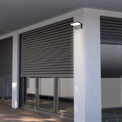 LAMPA ZIDNA LED 10W CRNA IP65 1000lm CCT RAB 77092