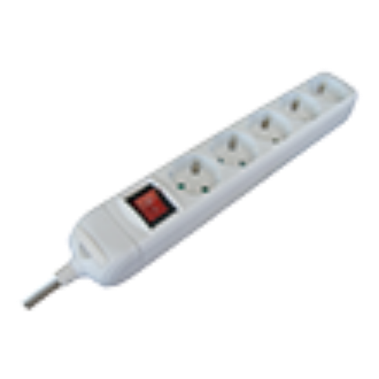 PRODUŽNI KABL + 5 UTIČNICA + PREKIDAC  P 3X1,5mm - 3m