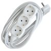 PRODUŽNI KABL + 3 UTIČNICE  3X1,5mm2 - 3m  BELI - 1