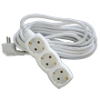 PRODUŽNI KABL + 3 UTIČNICE  3X1,5mm2 - 5m  BELI - 2