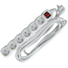 PRODUŽNI KABL + 6 UTIČNICA +  PREKIDAČ  3X1,5mm2 -  5m  BELI - 1