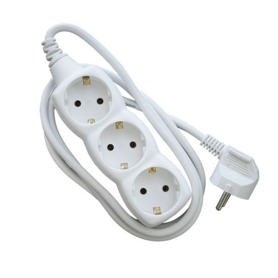 PRODUŽNI KABAL 3 MESTA 3X1.0/1.5m BELI