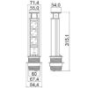 UTIČNICA ZA IZVLAČENJE ZA RADNI STO FI60 3xŠUKO+2X PUNJAČ 5V/2,1A SIVA GTV AE-BPW3S60U-80  "GTV" - 2