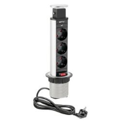 UTIČNICA ZA IZVLAČENJE ZA RADNI STO FI60 3xŠUKO SIVA GTV AE-BPW3S60-80 "GTV"
