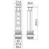 UTIČNICA ZA IZVLAČENJE ZA RADNI STO FI60 3xŠUKO SIVA GTV AE-BPW3S60-80 "GTV" - 2