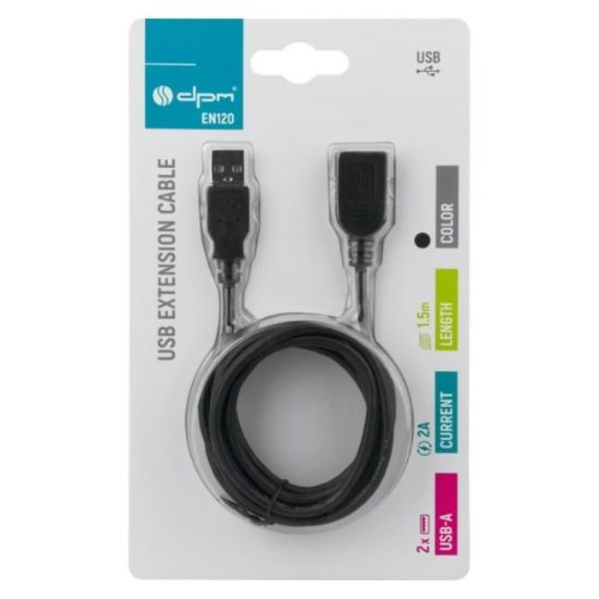 USB-A PRODUŽNI KABL 1.5 M CRNI