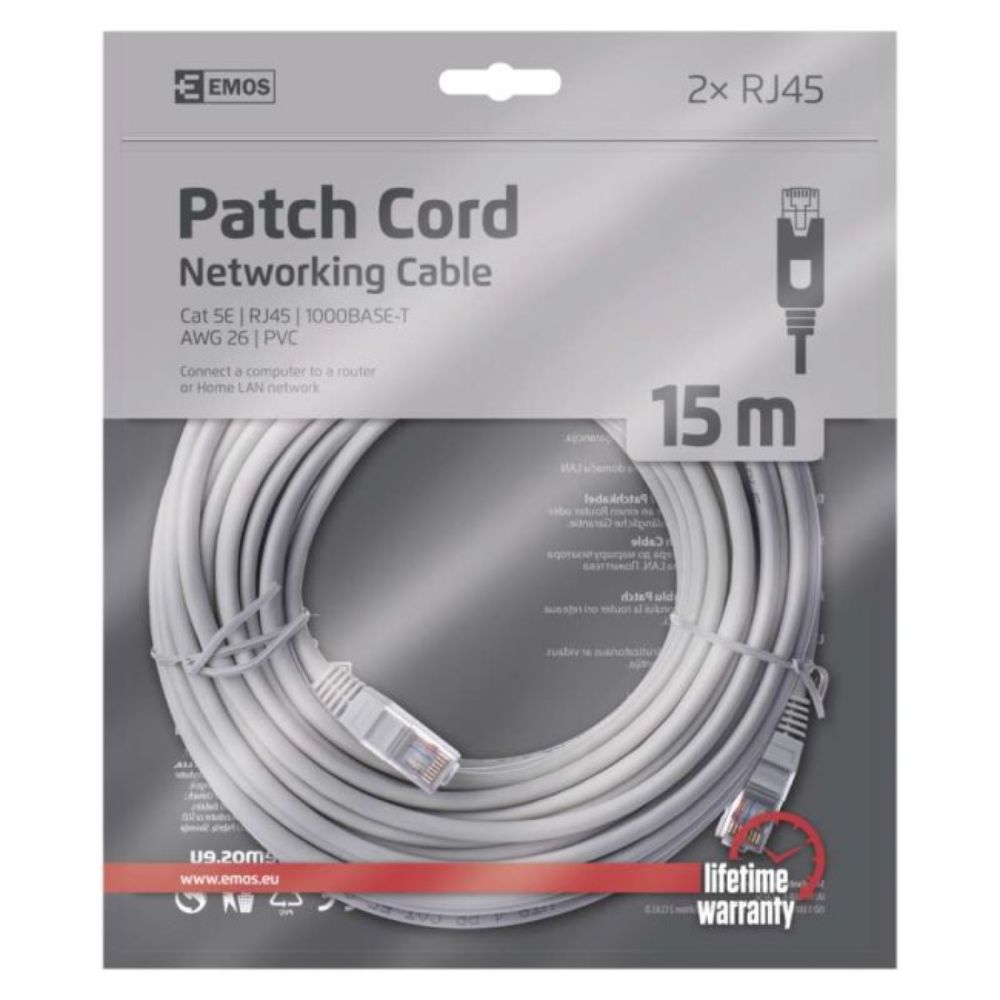 MREŽNI KABAL 15m UTP CAT5E PVC