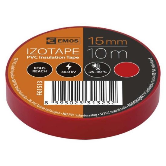 TRAKA IZOLIR PVC 15mm/10m CRVENA