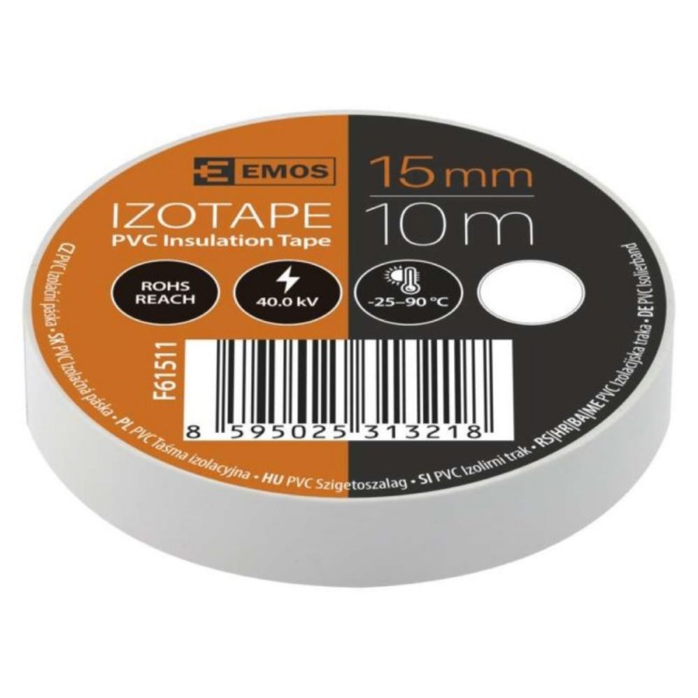 TRAKA IZOLIR PVC 15mm/10m BELA