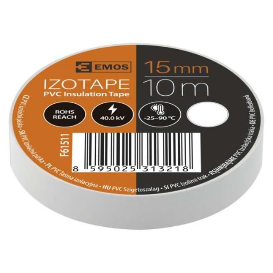 TRAKA IZOLIR PVC 15mm/10m BELA