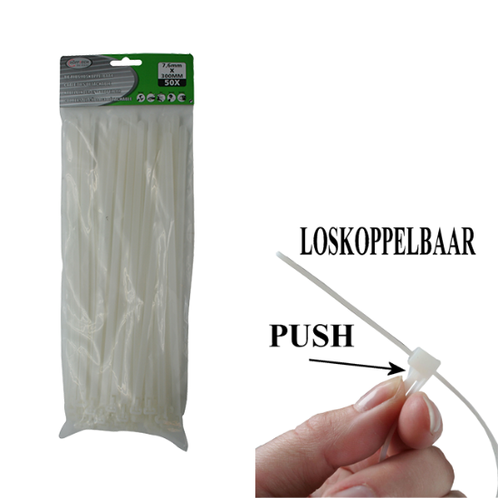 VEZICE PVC 7,6X300mm / 50KOM