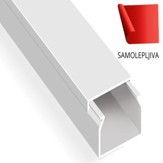 KANALICA SAMOLEPLJIVA 12X12X2000 BELA  MUTLUSAN