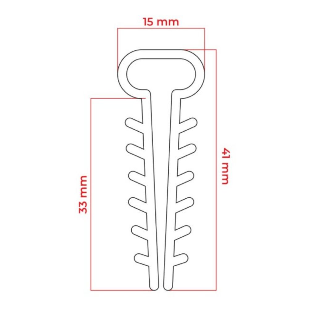 DRŽAČ KABLOVA 1.5-2.5 MM2, BELI 100 KOM