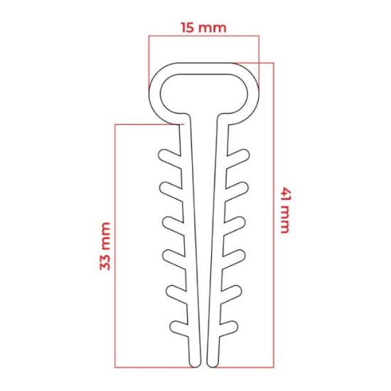 DRŽAČ KABLOVA 1.5-2.5 MM2, BELI 100 KOM