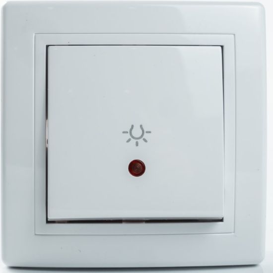 PREKIDAČ ZA SVETLO SA INDIKACIJOM 10A 250V,BELI MEĐURAM ALING